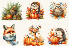 Fall Woodland Clipart Bundle 2 - CraftNest - Digital Crafting and Art