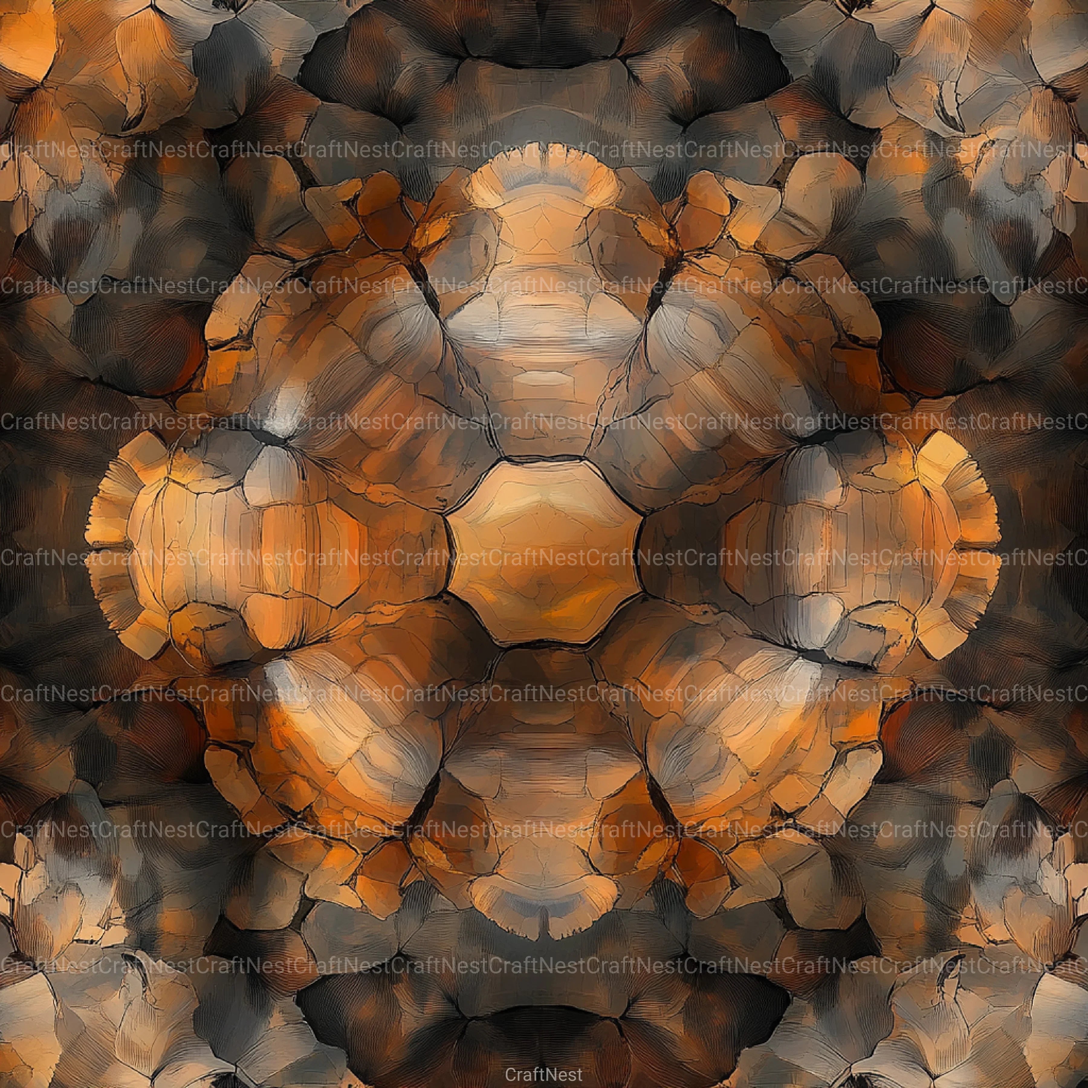 Tortoiseshell Seamless Pattern Digital Paper - CraftNest - Digital Crafting and Art