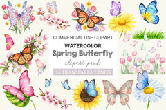 Spring Butterfly Clipart Bundle 3 - CraftNest - Digital Crafting and Art