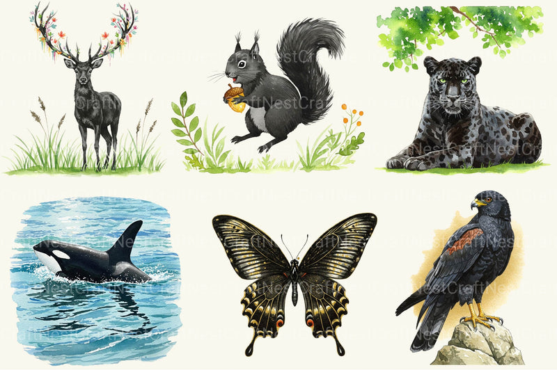 Black History Month Animals Clipart Bundle - CraftNest - Digital Crafting and Art