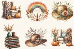 Boho Autumn Clipart Bundle 2 - CraftNest - Digital Crafting and Art