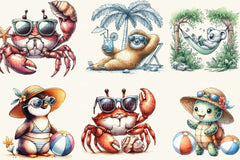 Summer Animals Clipart Bundle 3 - CraftNest - Digital Crafting and Art