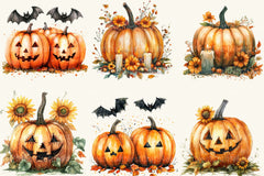 Fall Halloween Pumpkins Clipart Bundle - CraftNest - Digital Crafting and Art