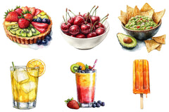 Summer Fruits And Foods Clipart Bundle - CraftNest - Digital Crafting and Art