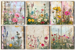 Wildflowers Collage Clipart Bundle - CraftNest - Digital Crafting and Art