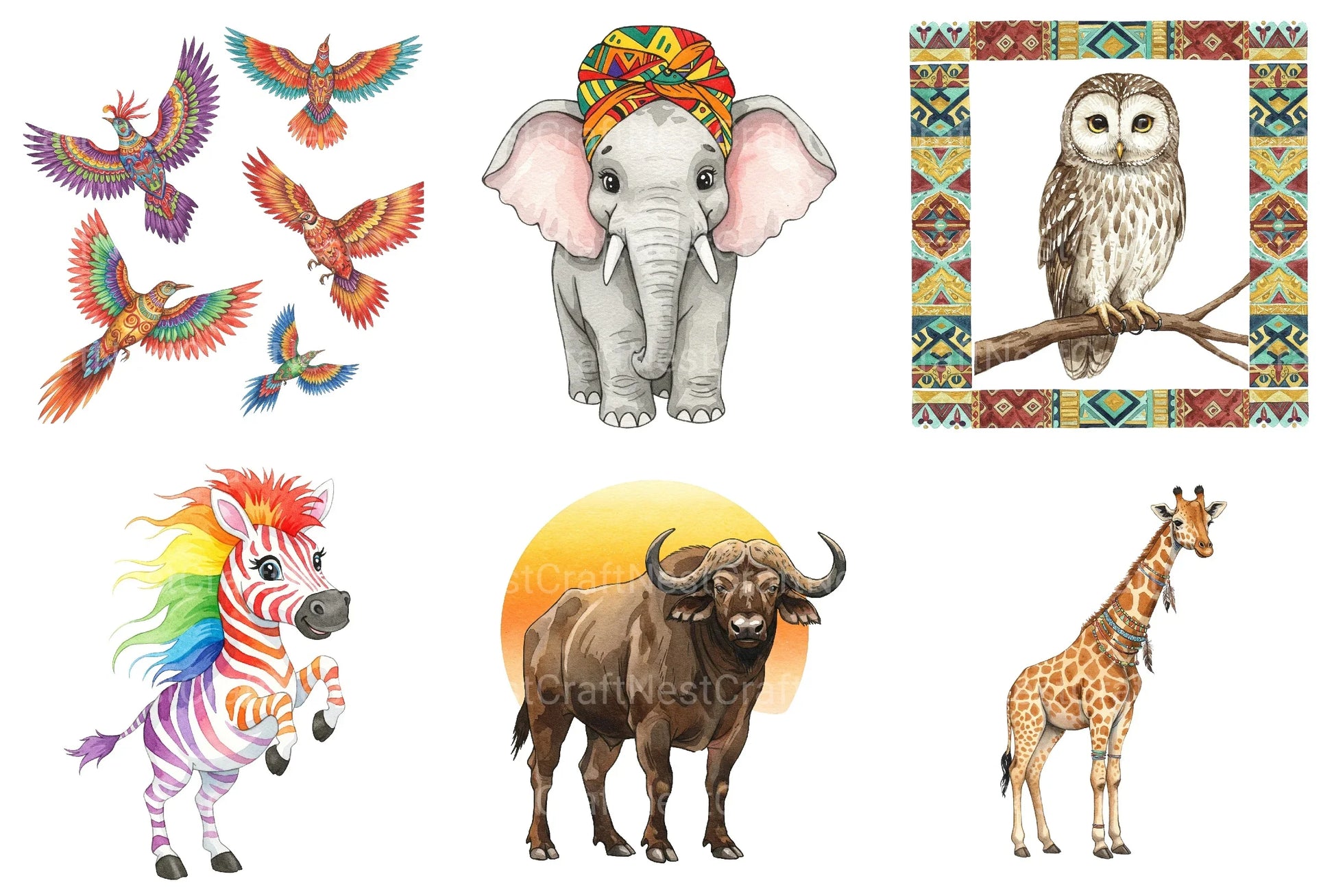 Black Month Animals Clipart Bundle - CraftNest - Digital Crafting and Art