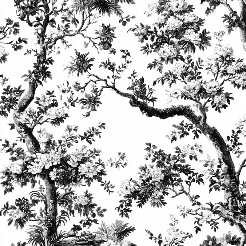 Black White Spring Toile De Jouy Pattern Clipart Bundle - CraftNest - Digital Crafting and Art