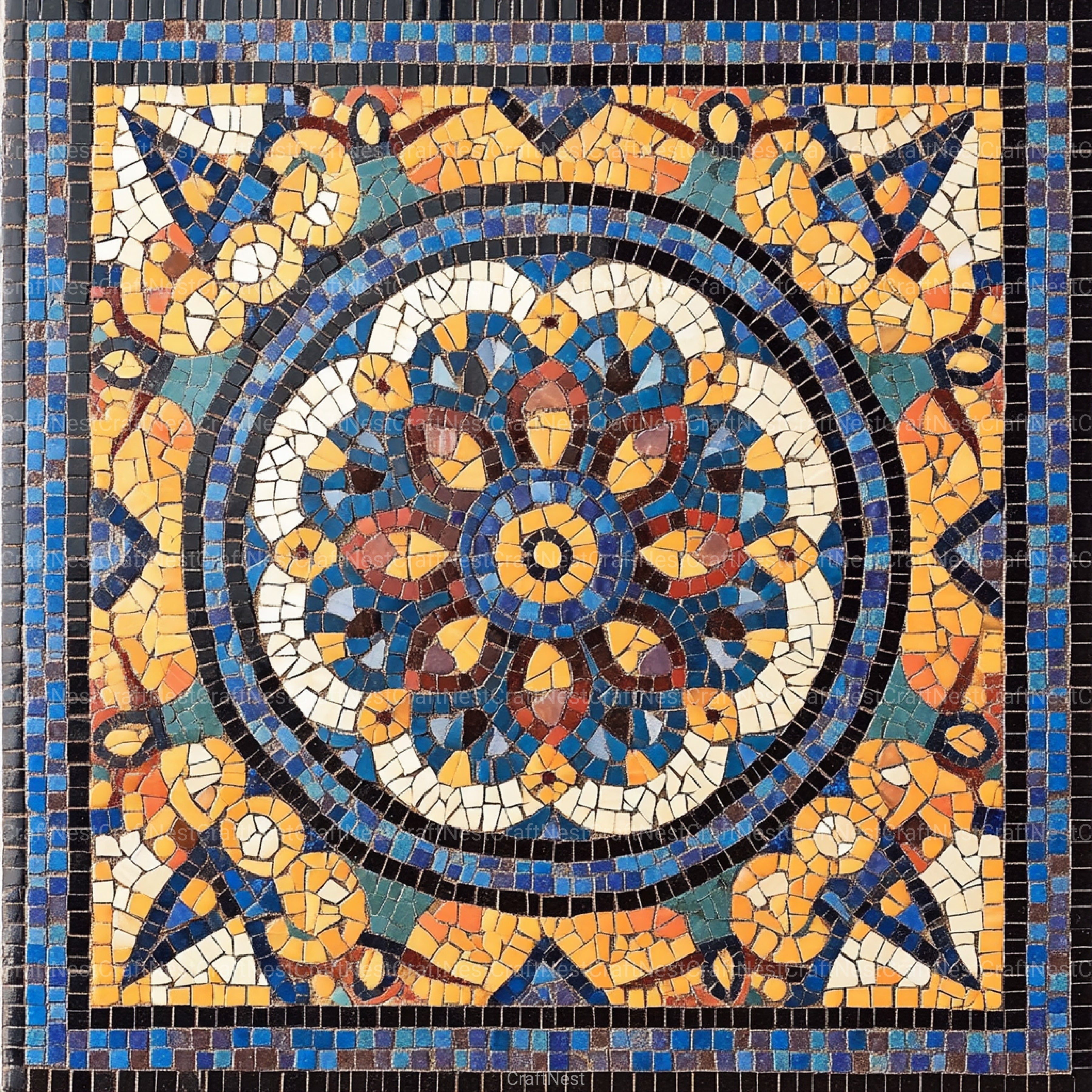 Artisan Mosaic Patterns & Motifs Clipart Bundle - CraftNest - Digital Crafting and Art