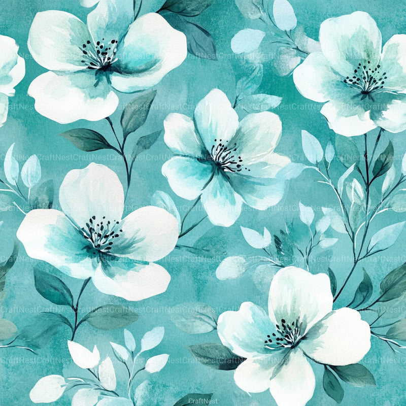 Navy Blue Yellow Cottage Flowers Pattern Clipart Bundle - CraftNest - Digital Crafting and Art