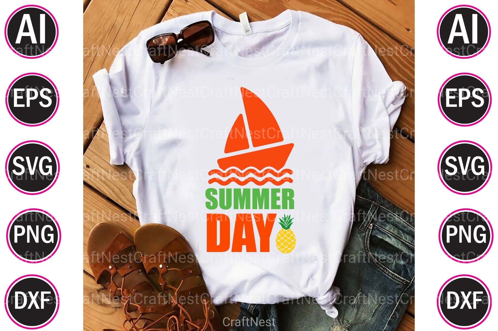 Funny Summer Design Bundle - CraftNest - Digital Crafting and Art