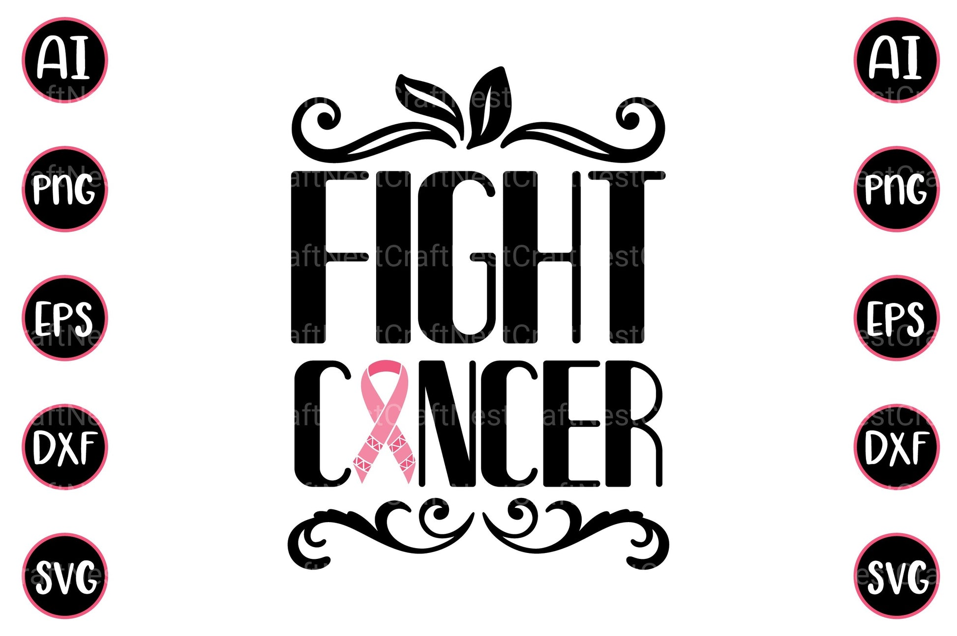 Cancer Design Bundle 157 - CraftNest - Digital Crafting and Art