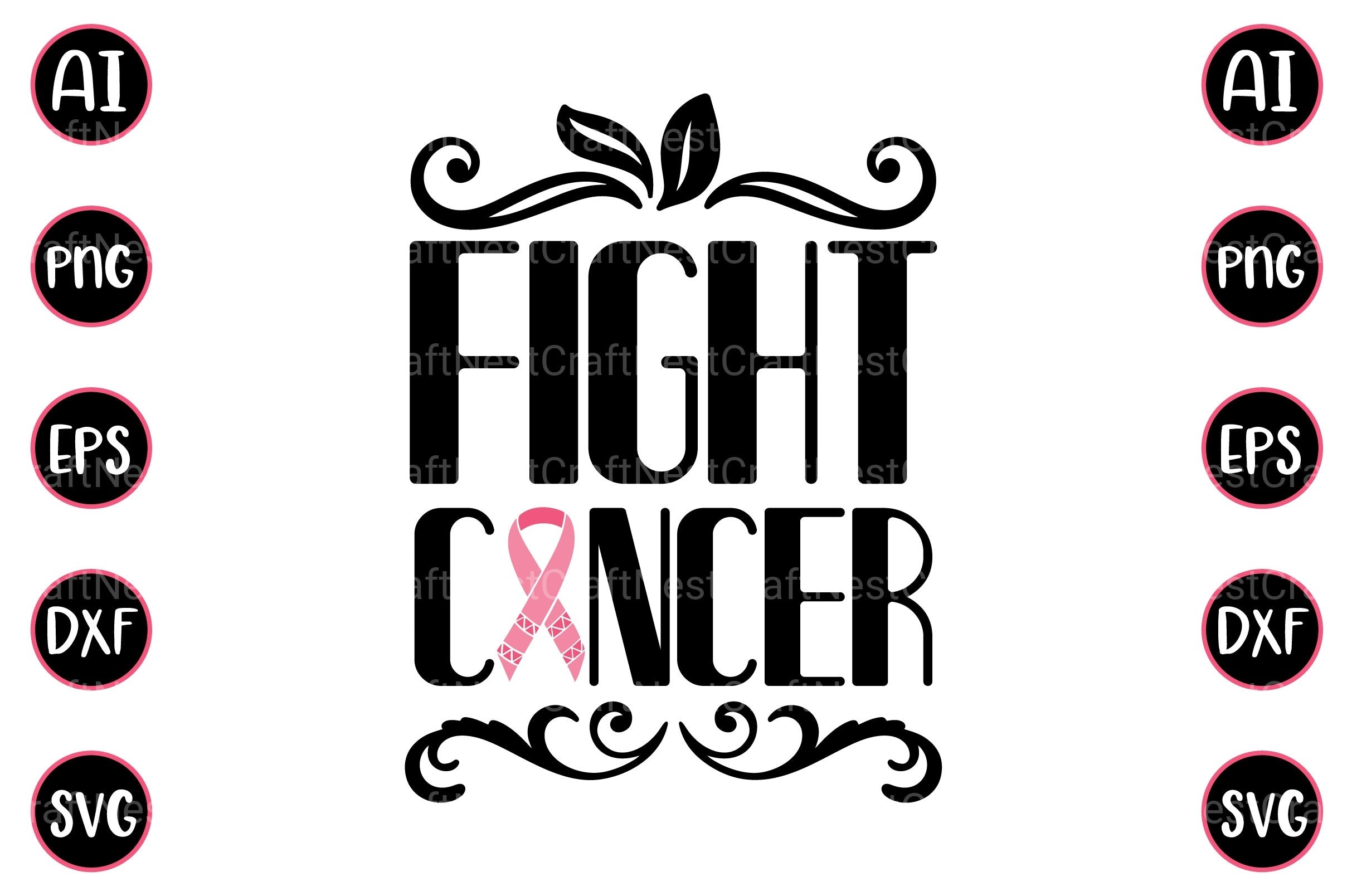 Cancer Design Bundle 157 - CraftNest - Digital Crafting and Art