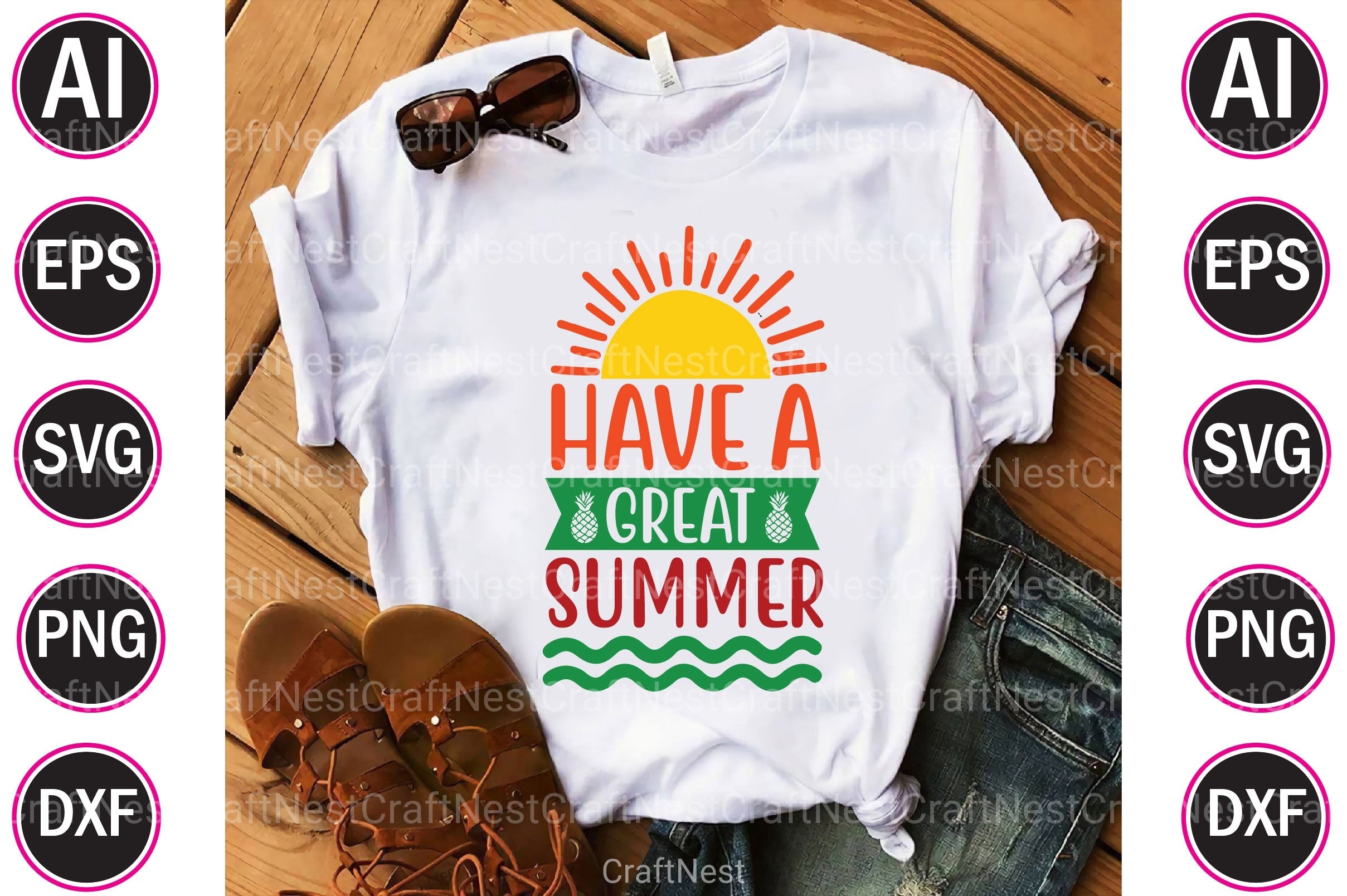 Funny Summer Design Bundle - CraftNest - Digital Crafting and Art