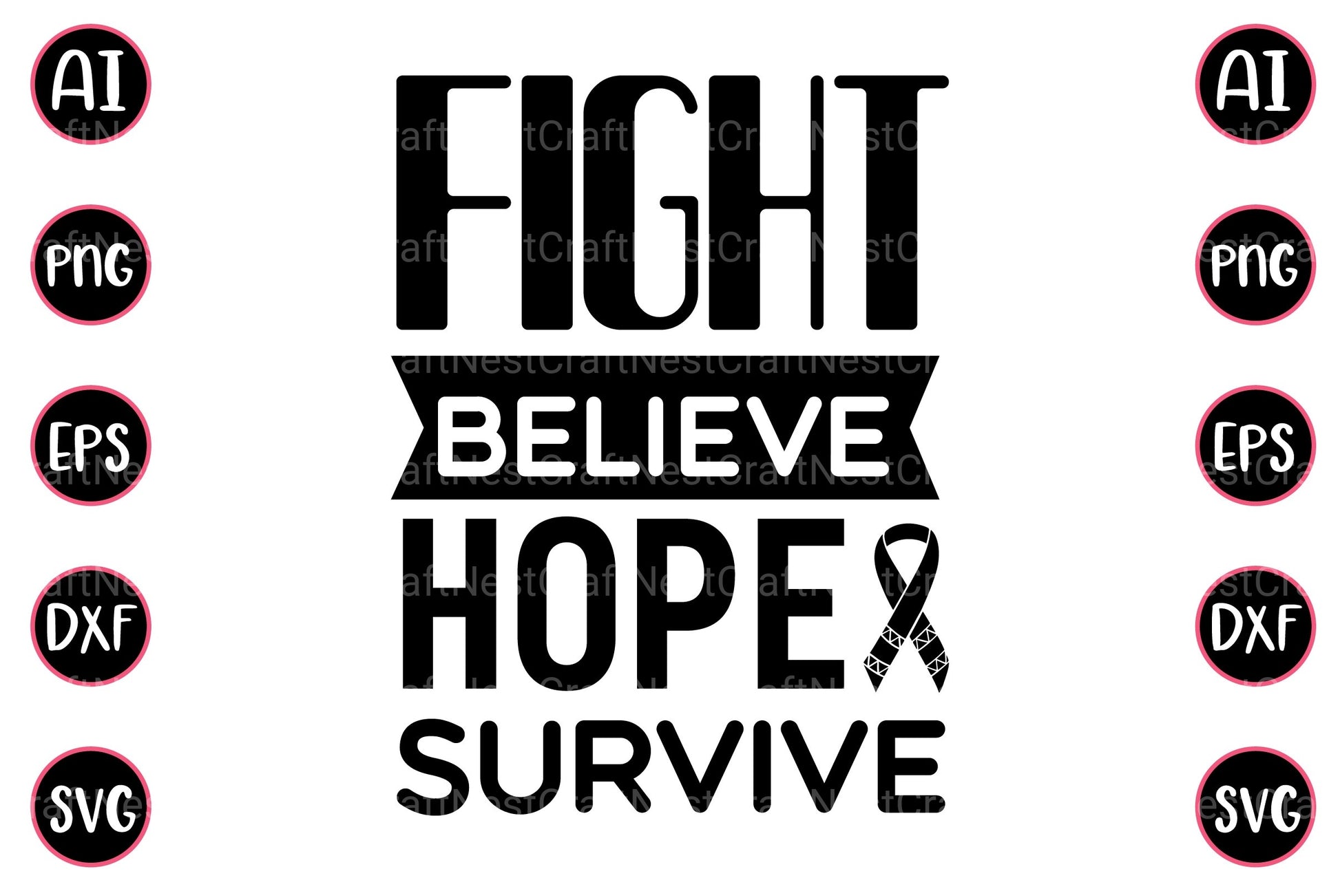 Cancer Design Bundle 157 - CraftNest - Digital Crafting and Art