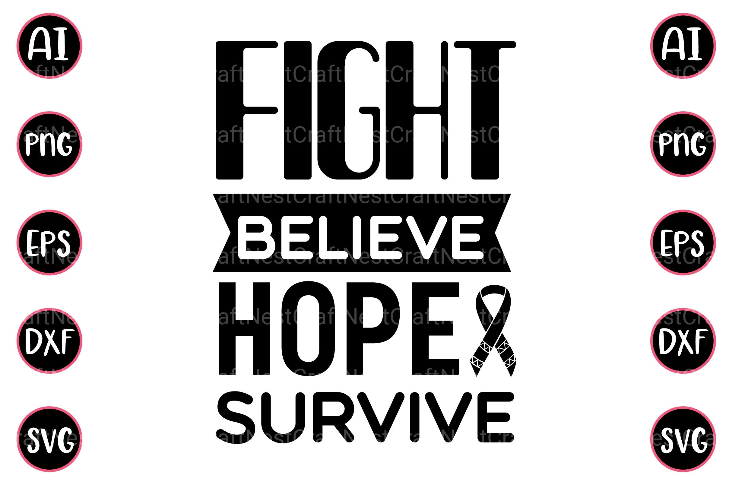 Cancer Design Bundle 157 - CraftNest - Digital Crafting and Art