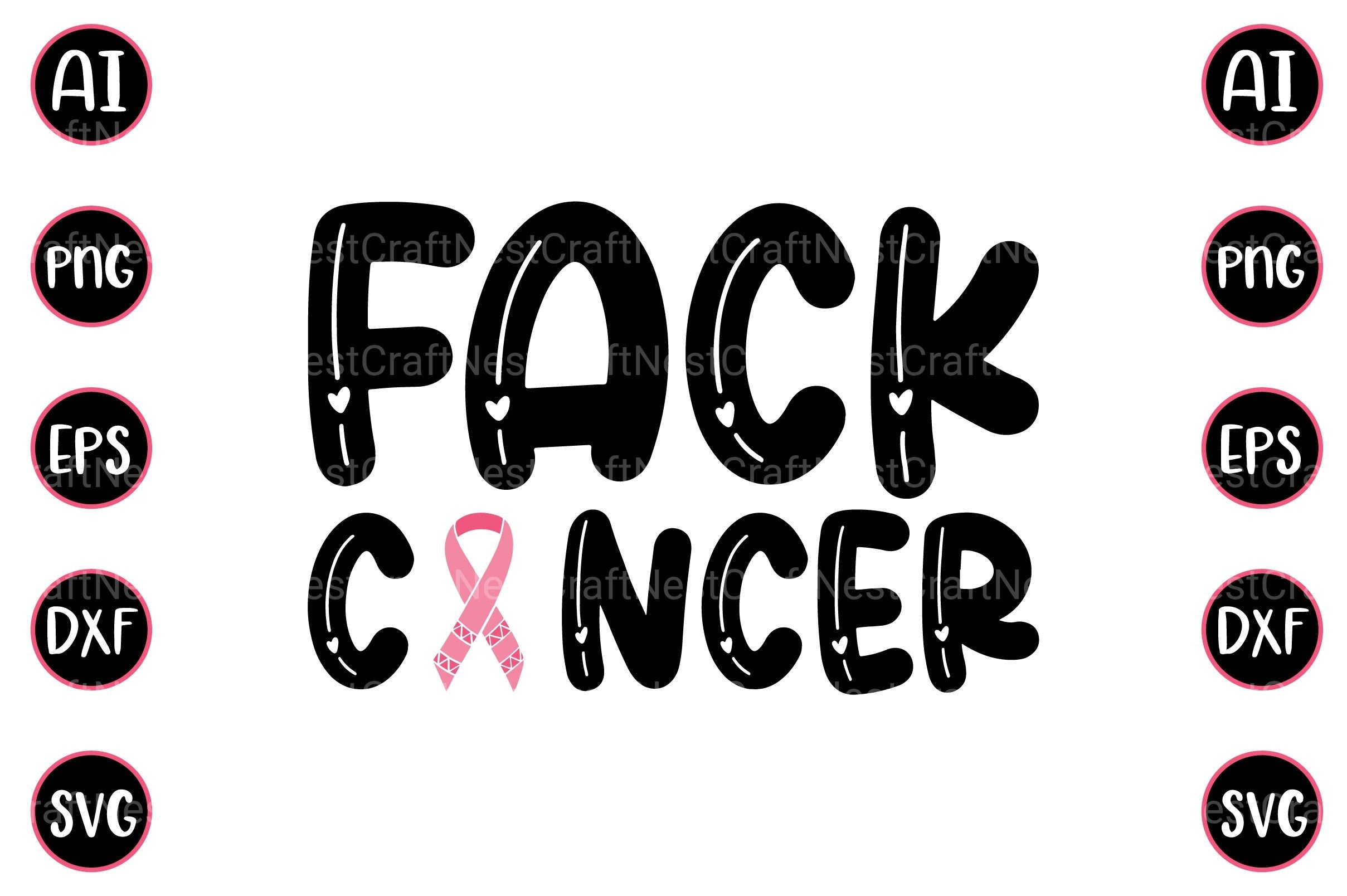 Cancer Design Bundle 157 - CraftNest - Digital Crafting and Art