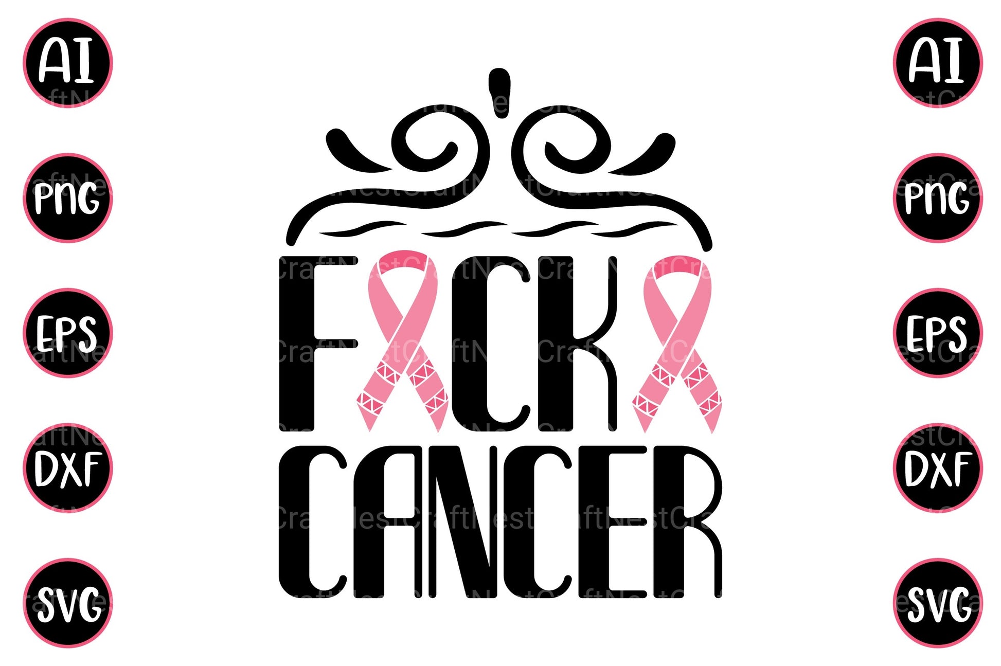 Cancer Design Bundle 157 - CraftNest - Digital Crafting and Art