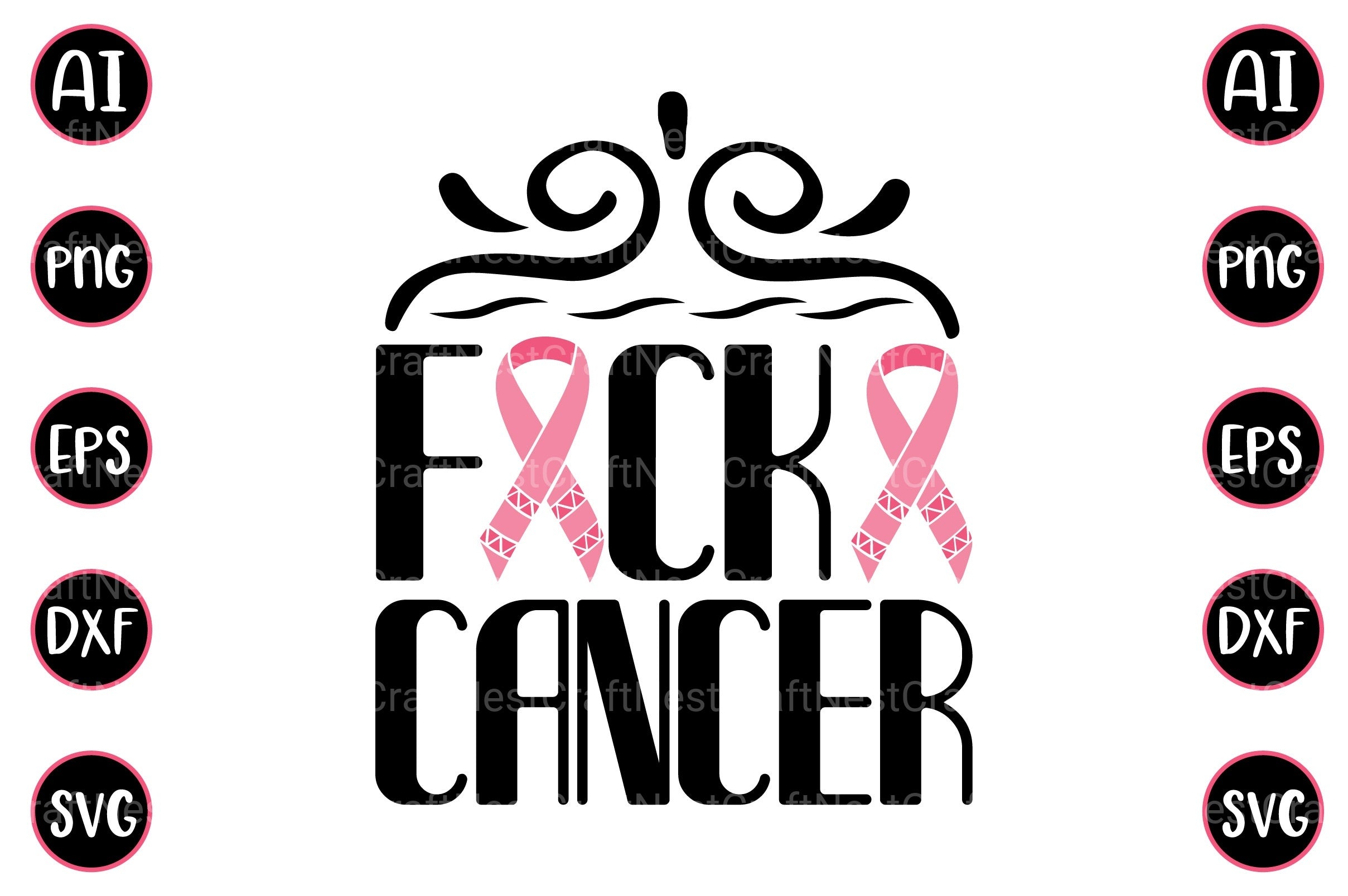 Cancer Design Bundle 157 - CraftNest - Digital Crafting and Art