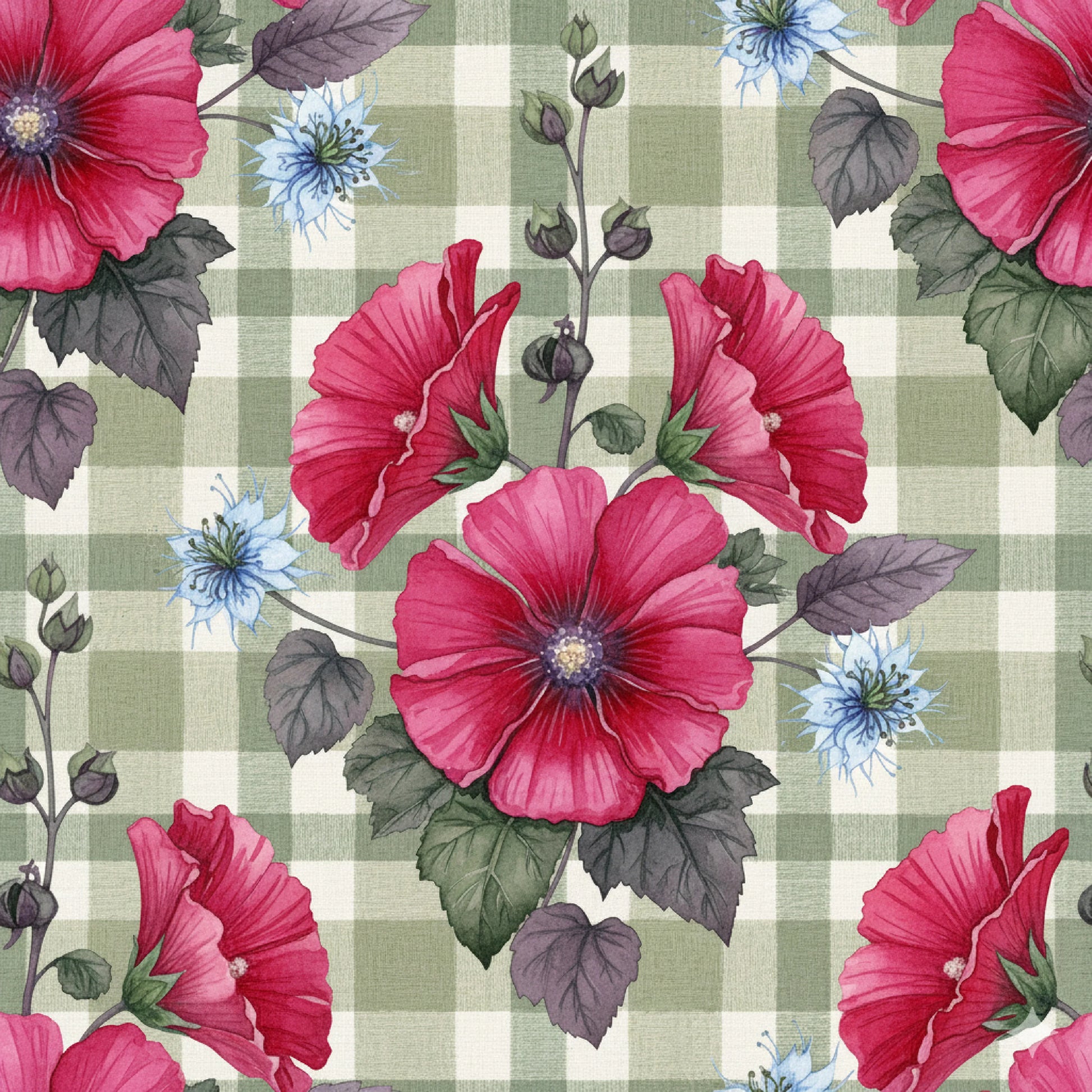 Floral Seamless Pattern Set Digital Paper - CraftNest - Digital Crafting and Art