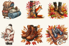 Autumn Nature Walk Clipart Bundle 2 - CraftNest - Digital Crafting and Art