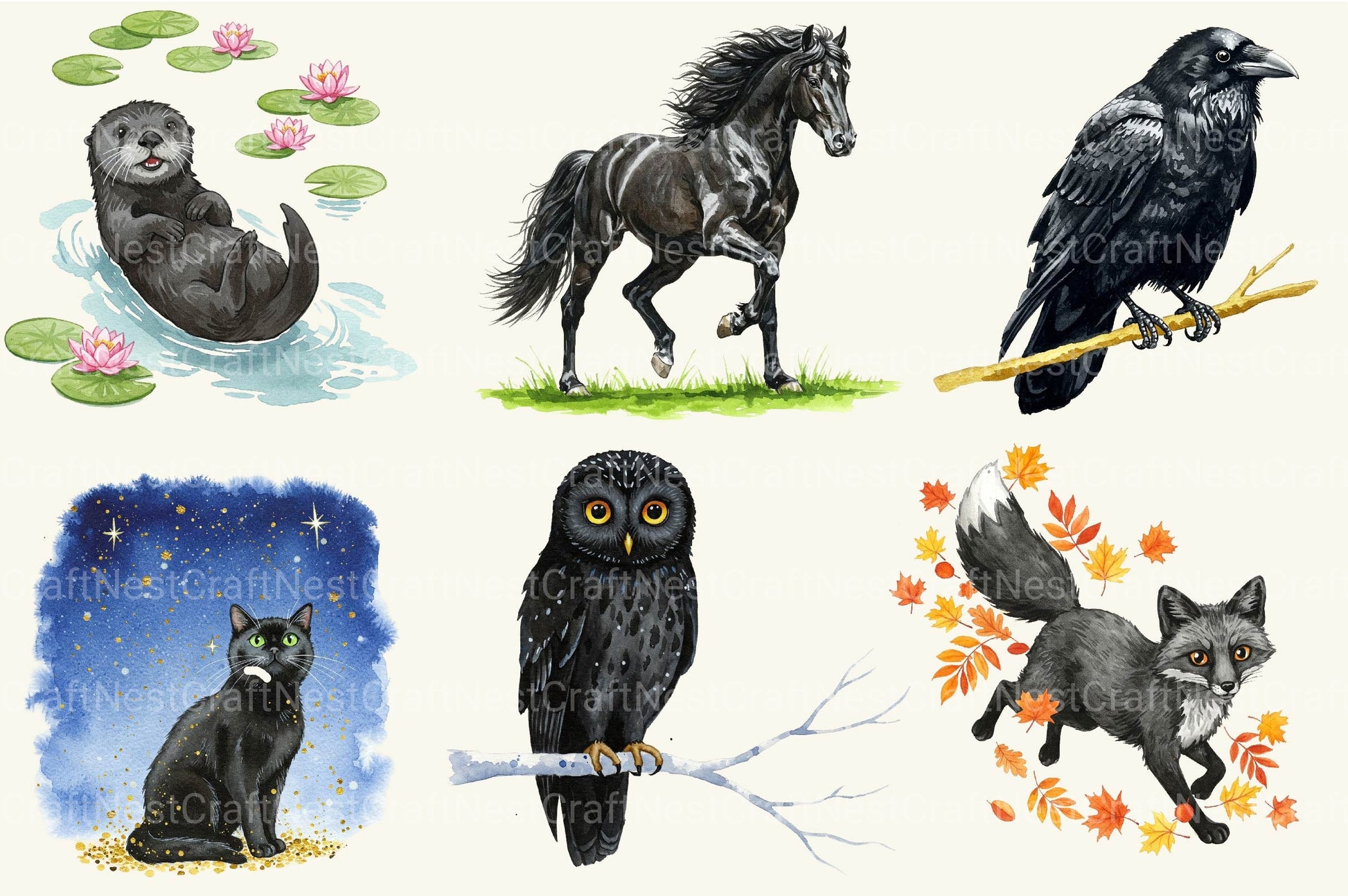 Black History Month Animals Clipart Bundle - CraftNest - Digital Crafting and Art