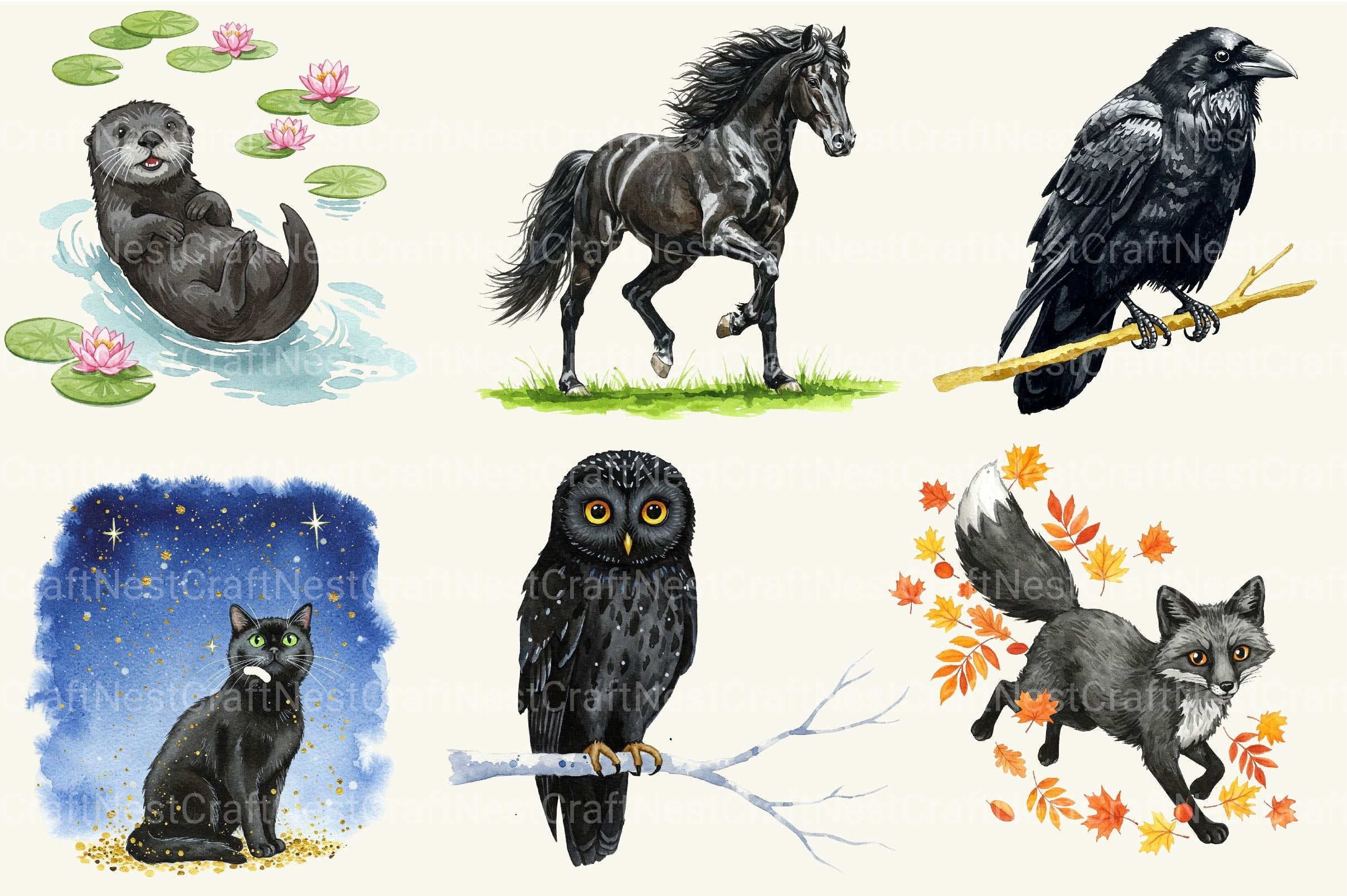 Black History Month Animals Clipart Bundle - CraftNest - Digital Crafting and Art