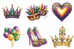 Glitter Sequin Mardi Gras Clipart Bundle - CraftNest - Digital Crafting and Art