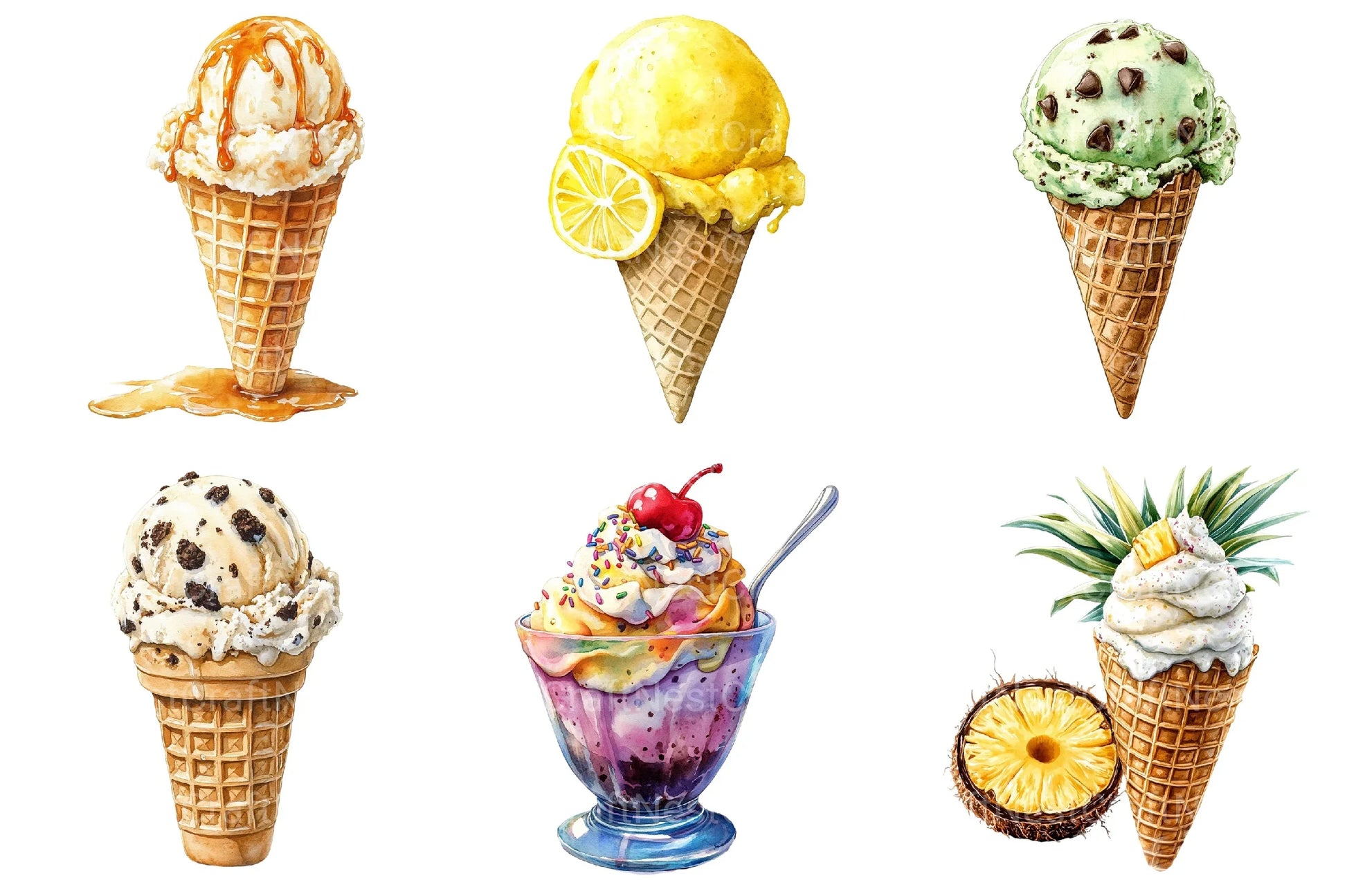 Summer Ice Cream Clipart Bundle 2 - CraftNest - Digital Crafting and Art