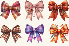 Autumn Coquette Bows Clipart Bundle 2 - CraftNest - Digital Crafting and Art