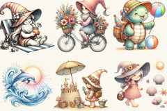 Beach Girl Gnomes Clipart Bundle 3 - CraftNest - Digital Crafting and Art
