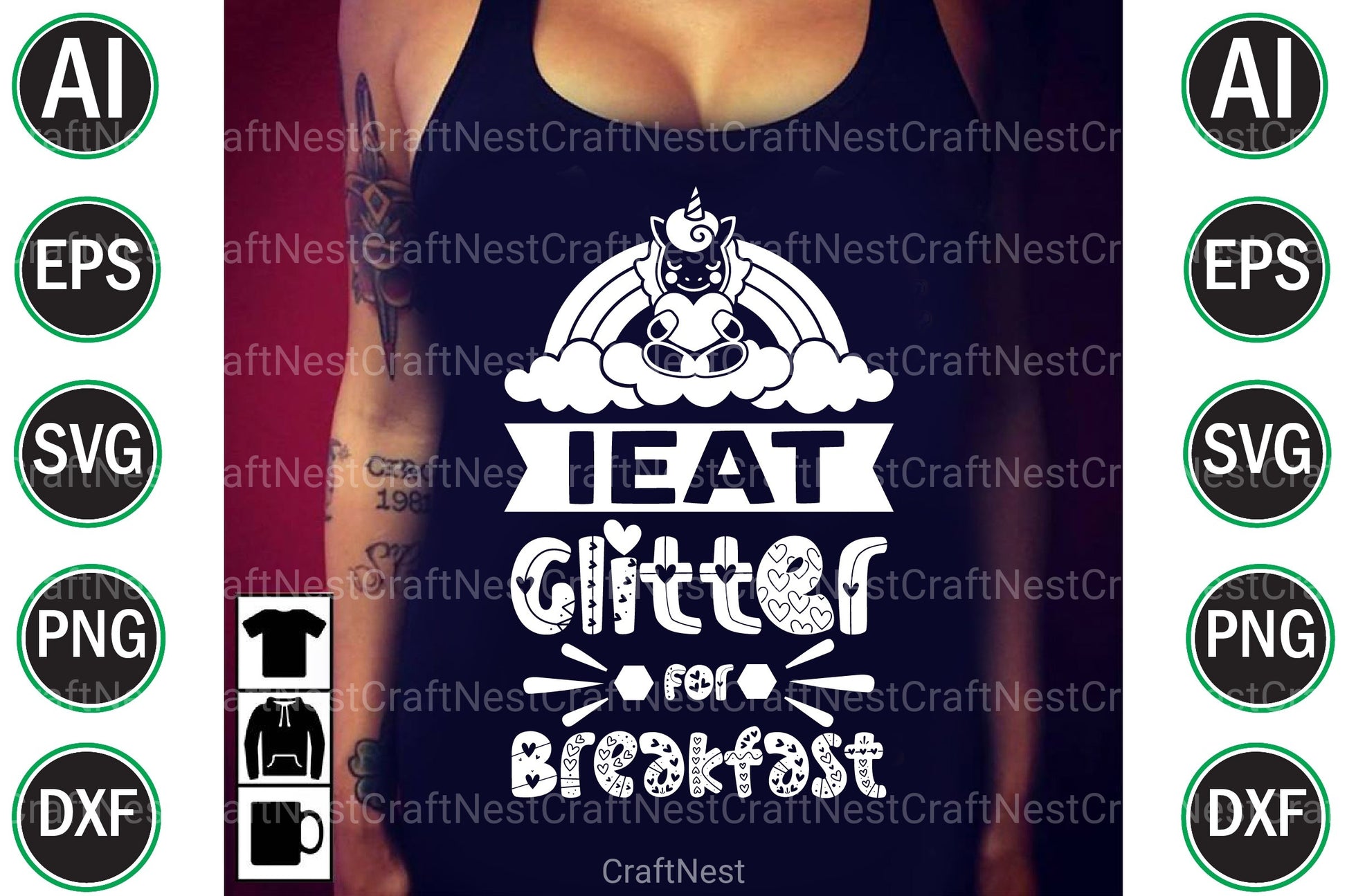 Unicorn File Bundle - CraftNest - Digital Crafting and Art