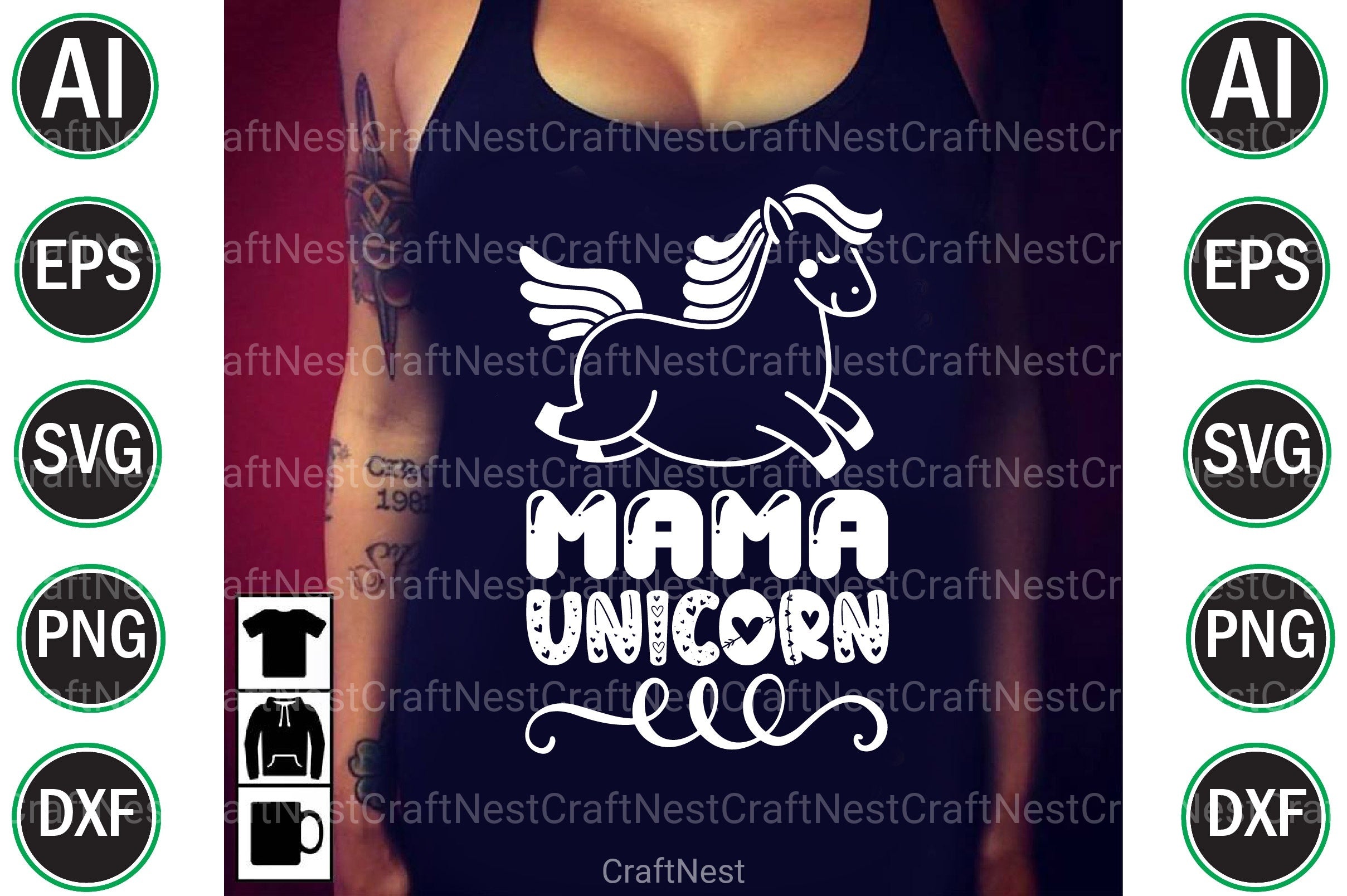 Unicorn File Bundle - CraftNest - Digital Crafting and Art