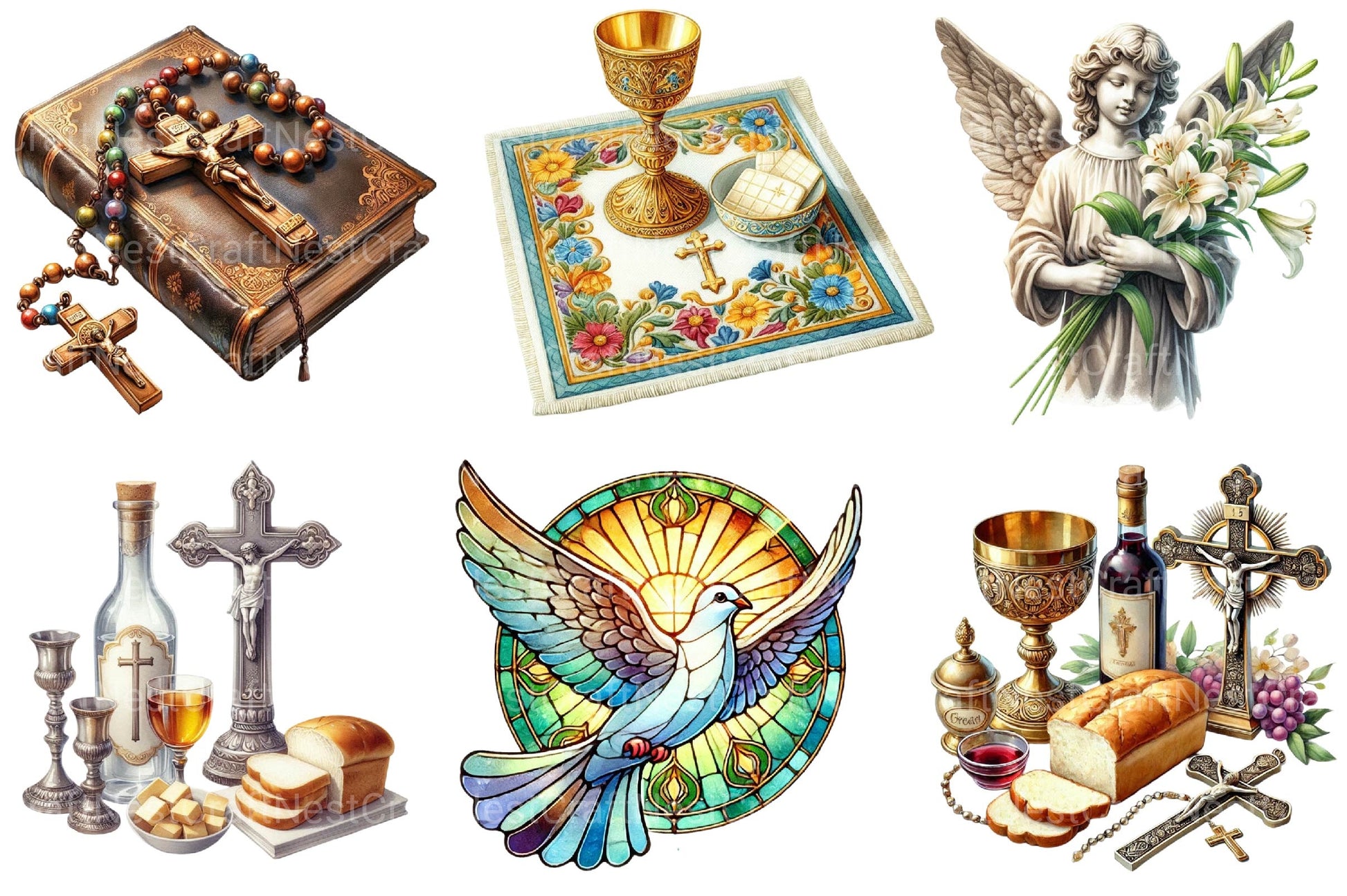 Antique Religious Easter Clipart Bundle 2 - CraftNest - Digital Crafting and Art