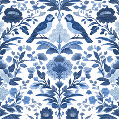 Blue Birds & Flowers Chinoiserie Pattern Clipart Bundle - CraftNest - Digital Crafting and Art