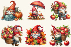 Autumn Gnomes Clipart Bundle 2 - CraftNest - Digital Crafting and Art