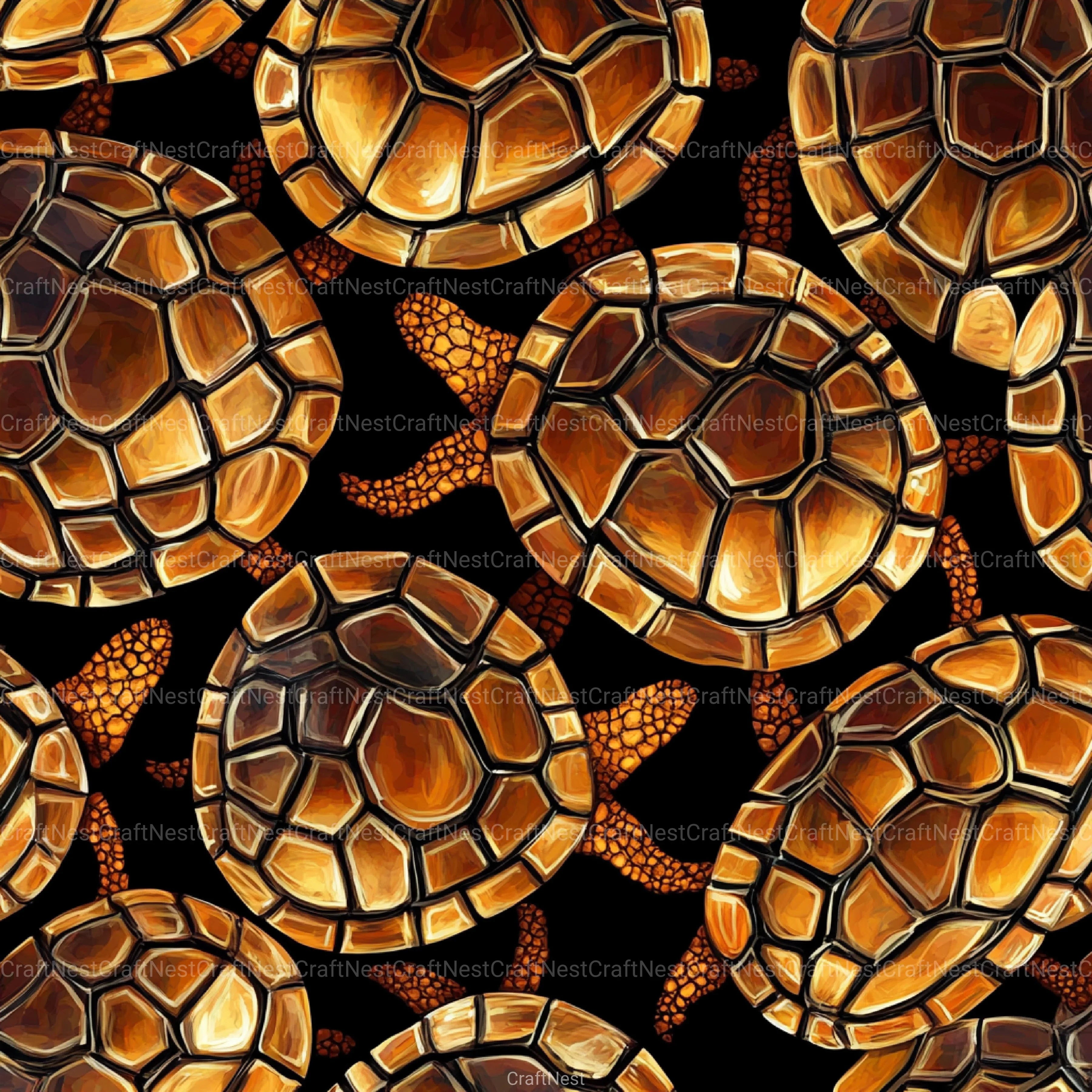 Tortoiseshell Seamless Pattern Digital Paper - CraftNest - Digital Crafting and Art