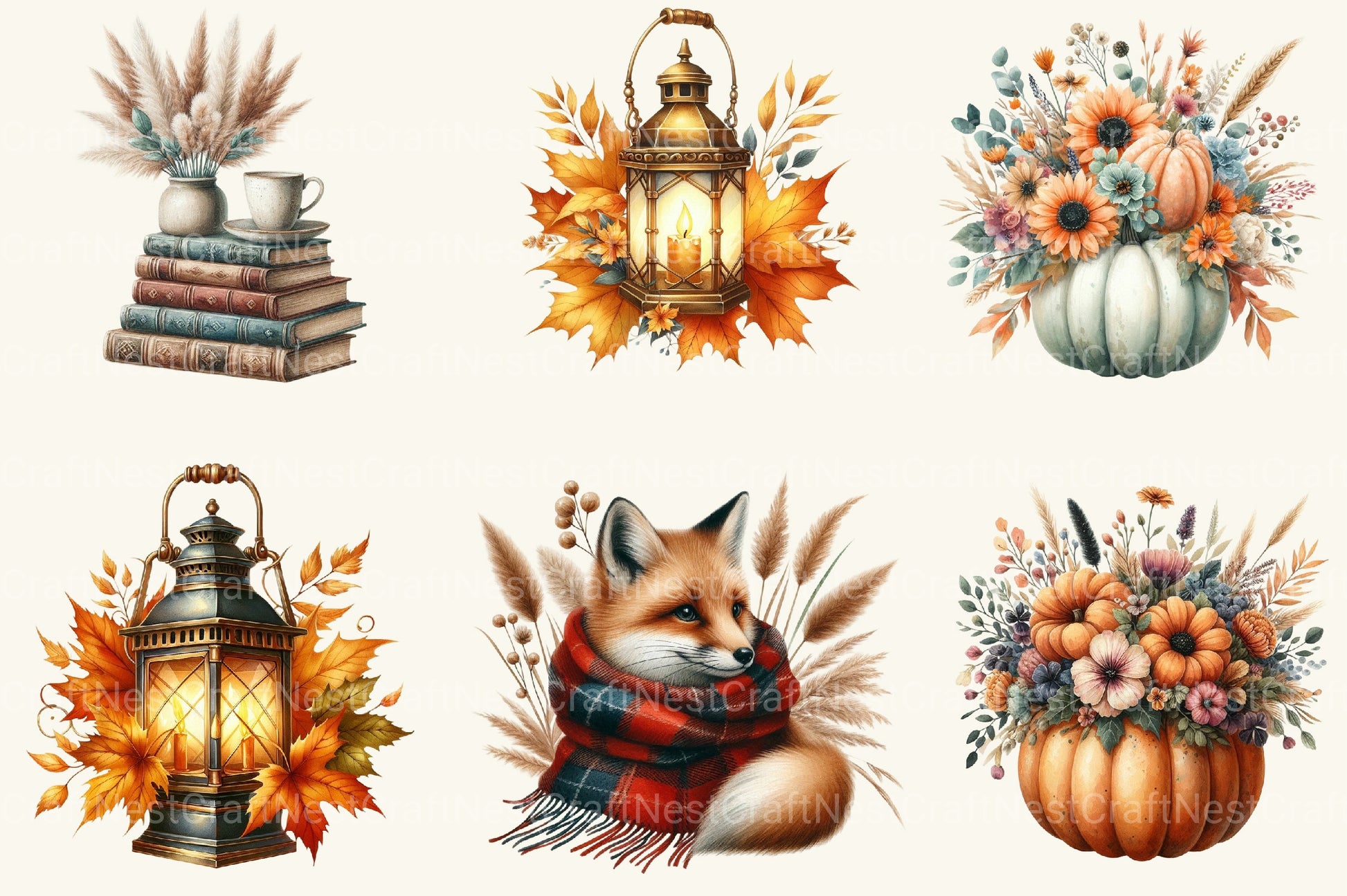 Boho Autumn Clipart Bundle 2 - CraftNest - Digital Crafting and Art