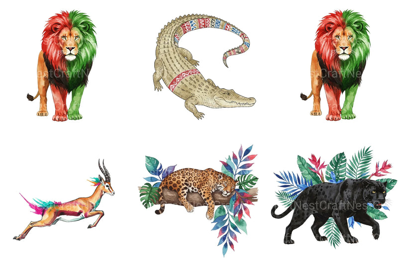 Black Month Animals Clipart Bundle - CraftNest - Digital Crafting and Art