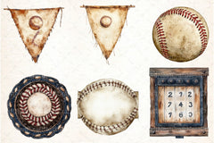 Vintage Baseball Game Day Clipart Bundle 88 - CraftNest - Digital Crafting and Art