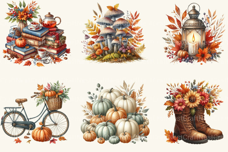 Serene Autumn Day Clipart Bundle 2 - CraftNest - Digital Crafting and Art