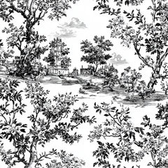 Black White Spring Toile De Jouy Pattern Clipart Bundle - CraftNest - Digital Crafting and Art