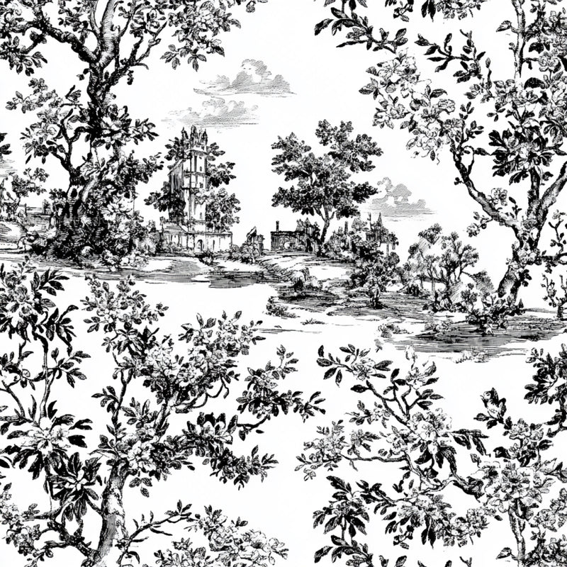 Black White Spring Toile De Jouy Pattern Clipart Bundle - CraftNest - Digital Crafting and Art
