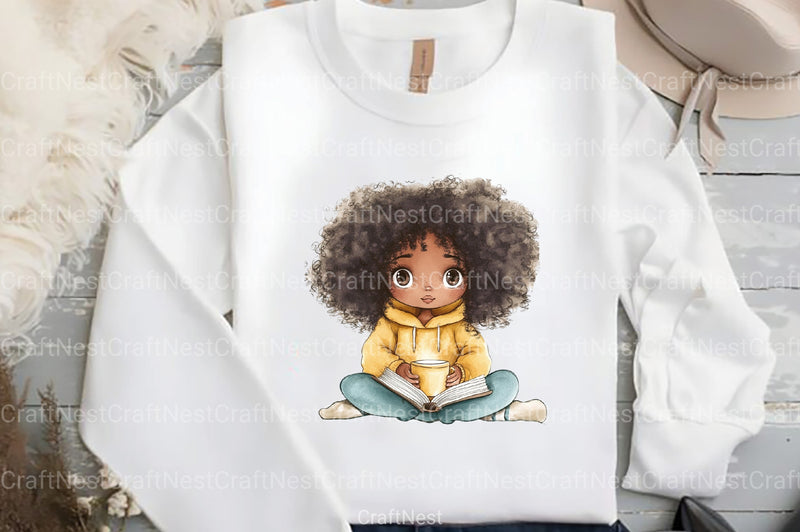 Cute Black Girl Clipart Bundle 99 - CraftNest - Digital Crafting and Art