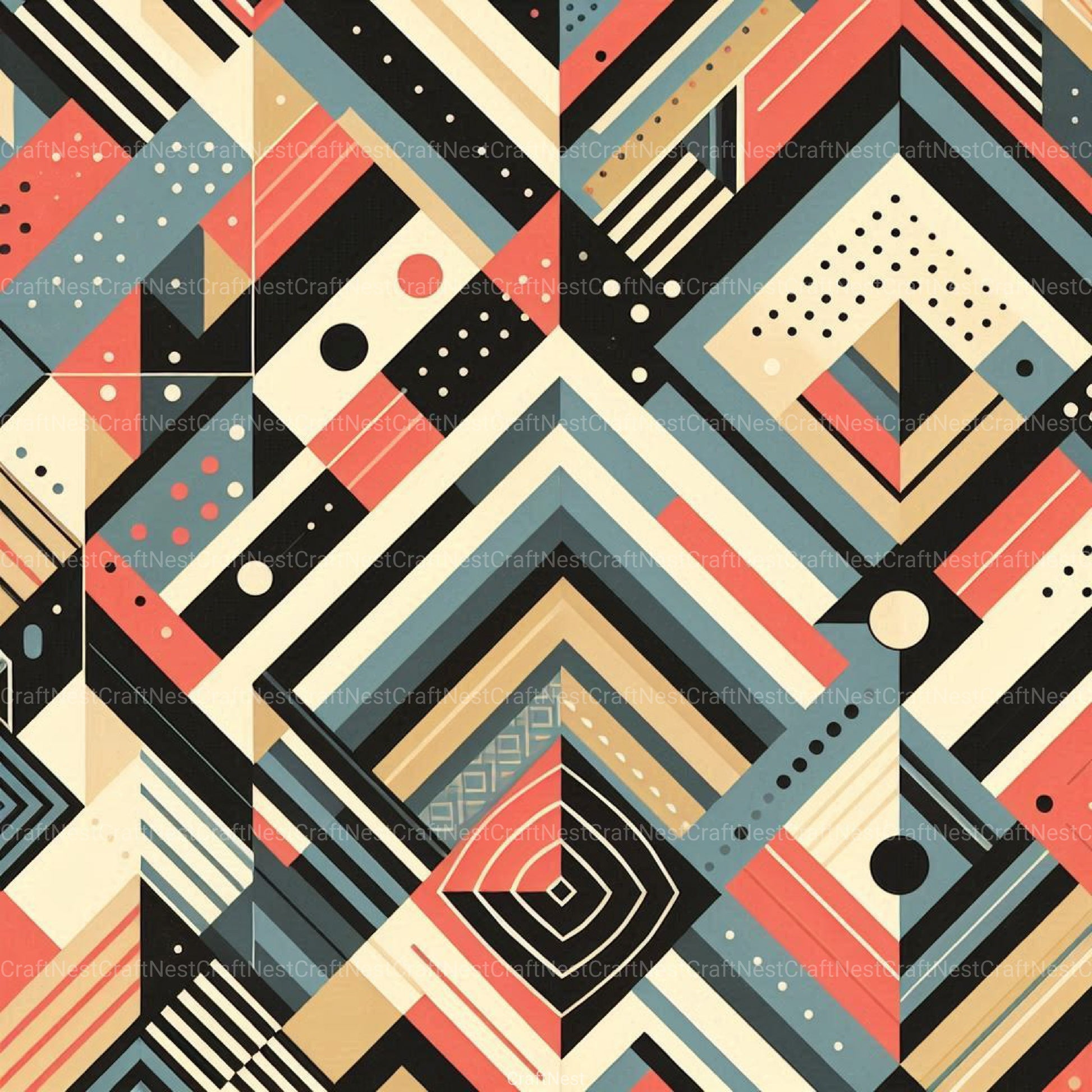 Geometric Triangle Retro Pattern Background Clipart Bundle - CraftNest - Digital Crafting and Art