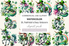 St Patrick's Day Unicorn Clipart Bundle - CraftNest - Digital Crafting and Art