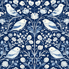 Blue Birds & Flowers Chinoiserie Pattern Clipart Bundle - CraftNest - Digital Crafting and Art