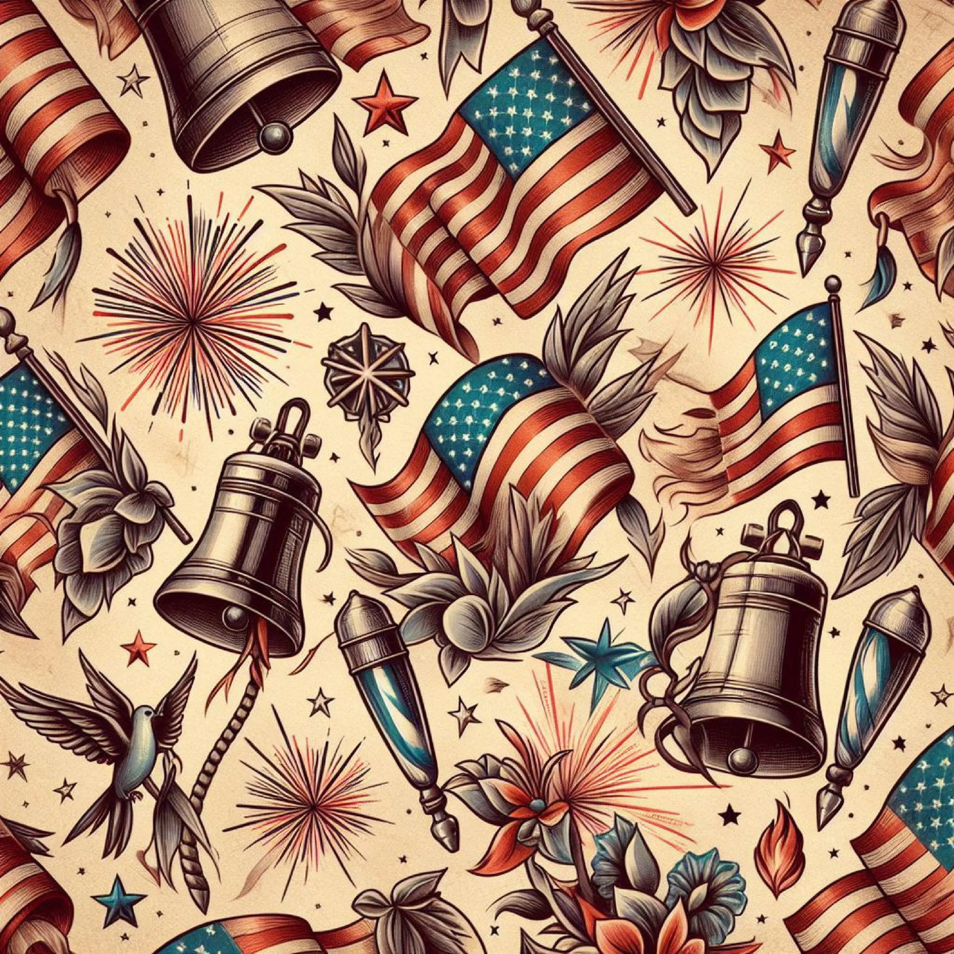 4th of July Pattern Clipart Bundle - CraftNest - Digital Crafting and Art