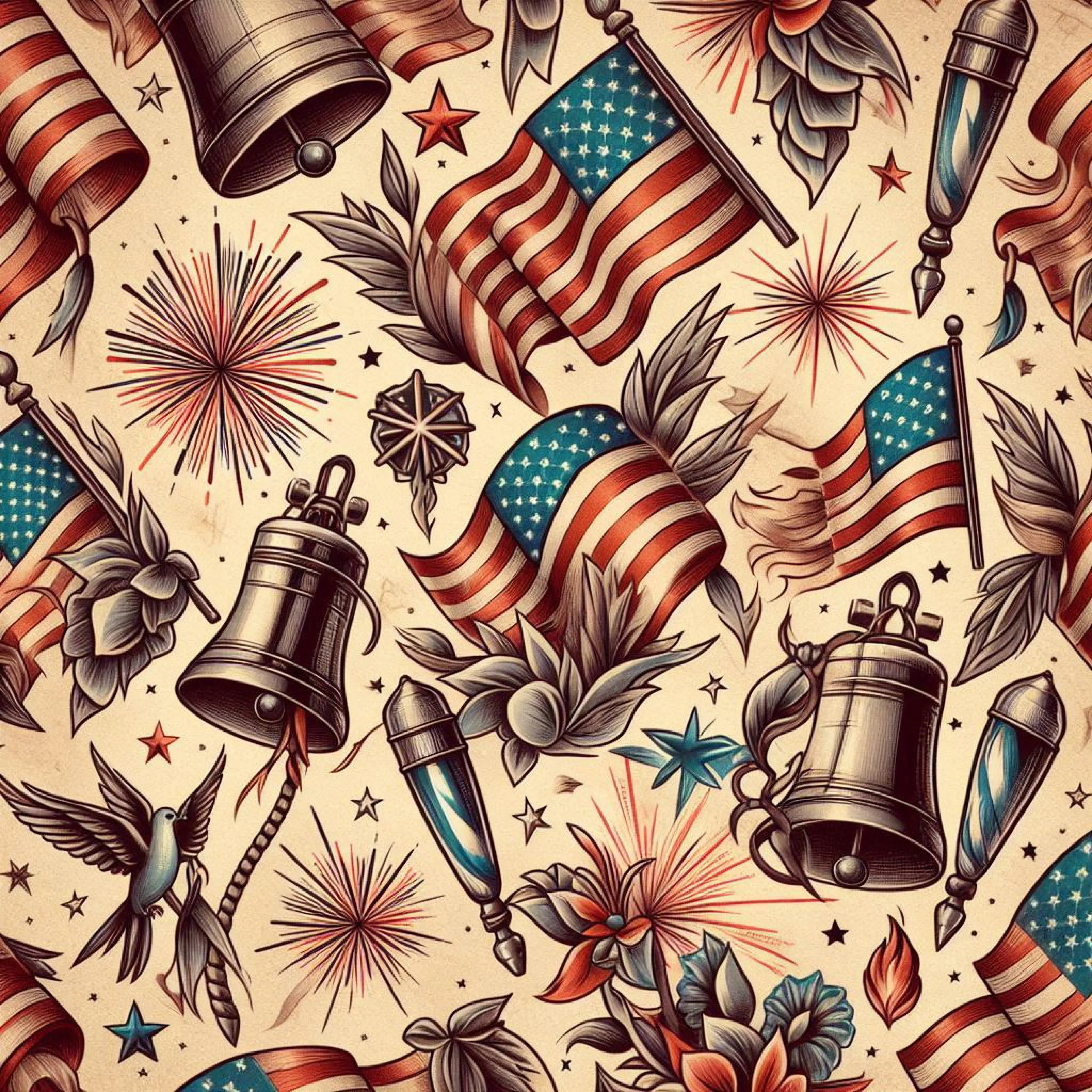 4th of July Pattern Clipart Bundle - CraftNest - Digital Crafting and Art