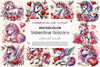 Valentine Unicorn Clipart Bundle