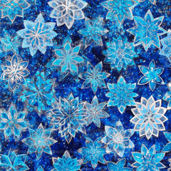 Blue Glitter Snowflakes Winter Pattern Clipart Bundle - CraftNest - Digital Crafting and Art